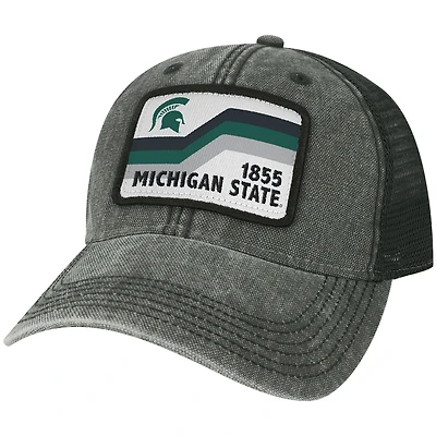 Casquette snapback de camionneur noire Michigan State Spartans Sun & Bars Dashboard pour hommes