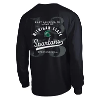 Men's Champion  Black Michigan State Spartans Laminated All-Star Long Sleeve T-Shirt