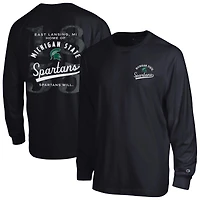 Men's Champion  Black Michigan State Spartans Laminated All-Star Long Sleeve T-Shirt