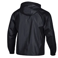 Veste coupe-vent à capuche demi-zip pliable Champion noire pour homme, Michigan State Spartans