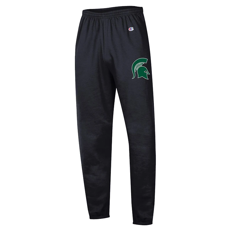 Pantalon de survêtement en polaire Powerblend à bande noire Champion Michigan State Spartans pour homme