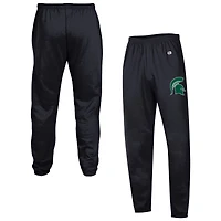 Men's Champion  Black Michigan State Spartans Powerblend Banded Fleece Sweatpants