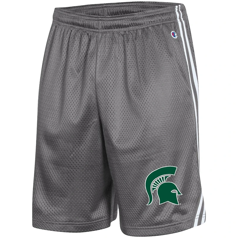 Short de crosse Team Spartans l'État du Michigan Champion gris pour hommes