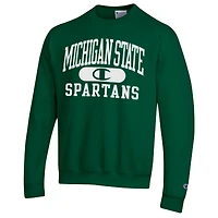 Sweat-shirt Champion vert Michigan State Spartans Arch Pill pour hommes