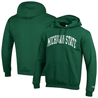 Sweat à capuche en polaire Basic Arch pour homme Champion Green Michigan State Spartans