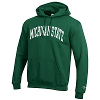 Sweat à capuche en polaire Basic Arch pour homme Champion Green Michigan State Spartans
