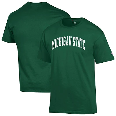 T-shirt blanc à motif arche basique pour homme, champion des Spartans de l'État du Michigan