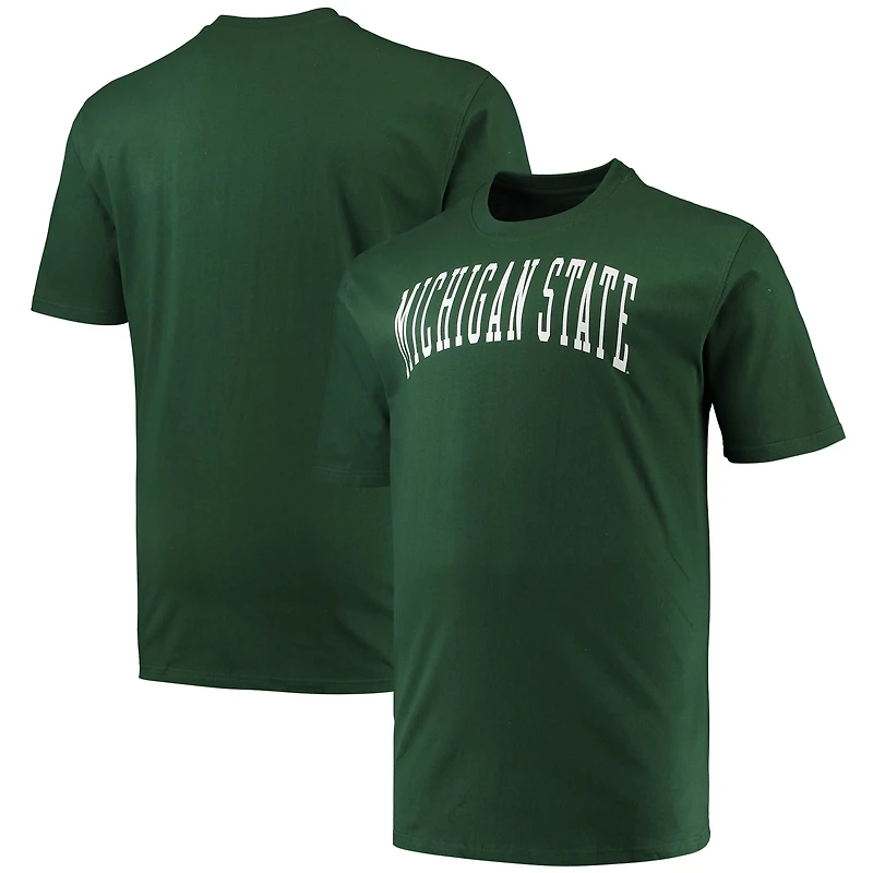 T-shirt Champion Green Michigan State Spartans pour hommes, grandes tailles, avec logo de l'équipe Arch