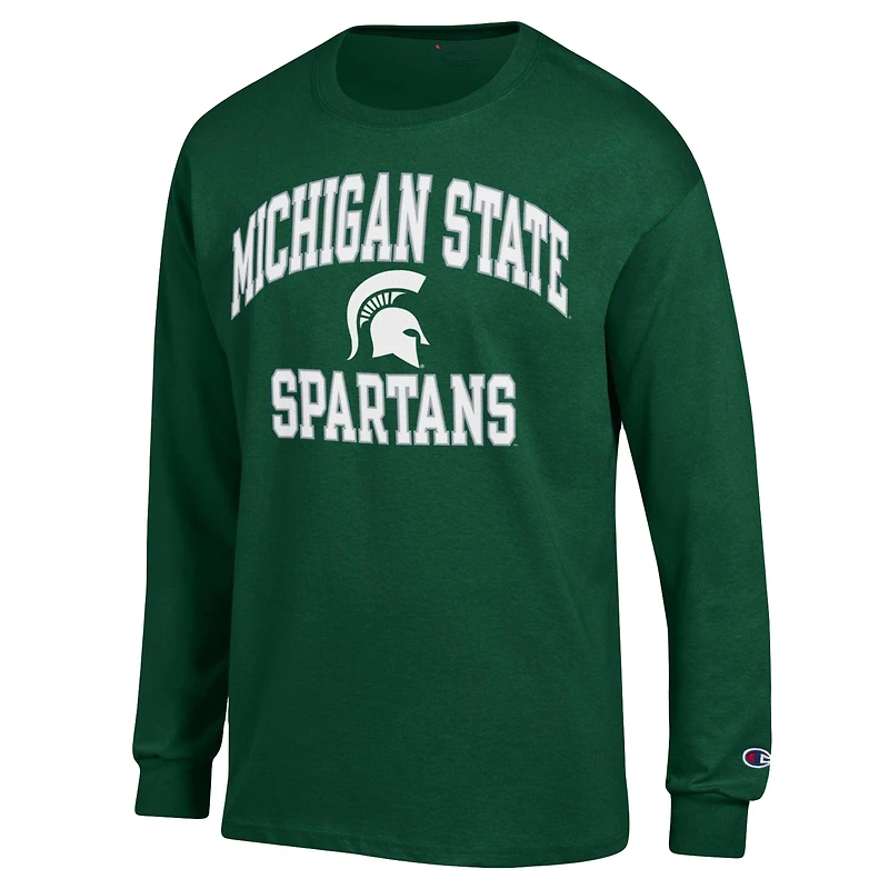 T-shirt vert à manches longues Champion Michigan State Spartans High Motor pour hommes