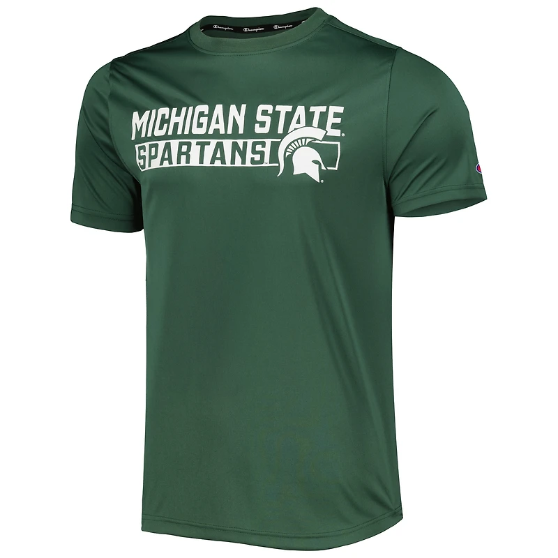 T-shirt Champion Green Michigan State Spartans Impact Knockout pour homme