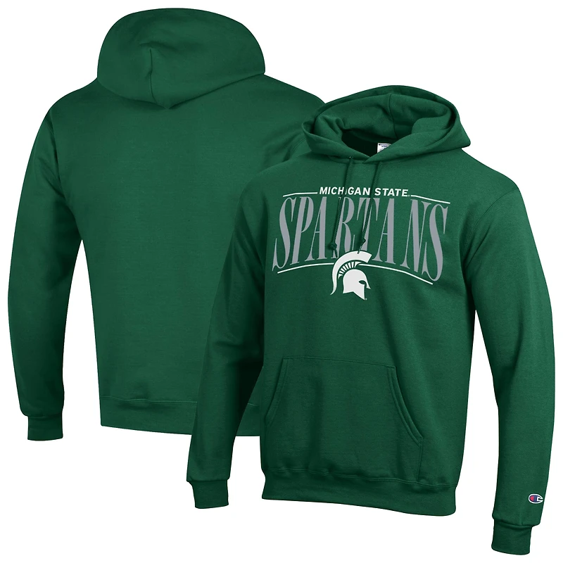 Sweat à capuche Champion vert pour homme, Michigan State Spartans Team Pride Powerblend