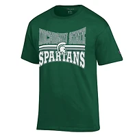 Men's Champion  Green Michigan State Spartans Team Zoom T-Shirt