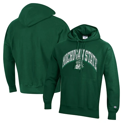 Sweat à capuche tissage inversé Champion Green Michigan State Spartans Vault Late Night pour homme
