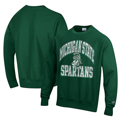 Sweat-shirt à enfiler tissage inversé Champion Green Michigan State Spartans Vault Late Night pour homme