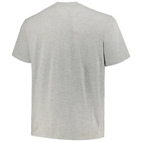 T-shirt Champion Heather Grey Michigan State Spartans Big & Tall Circle Logo pour hommes