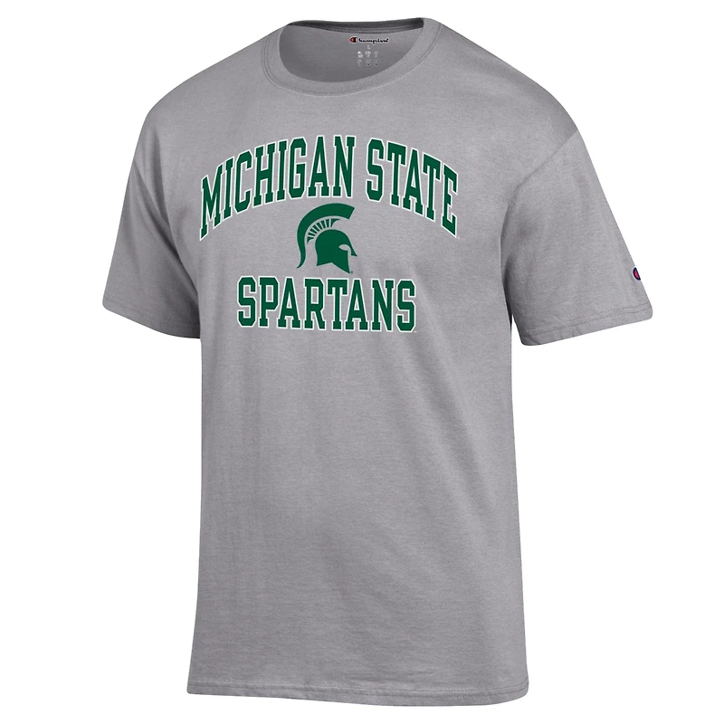 T-shirt Champion Heather Grey Michigan State Spartans High Motor pour hommes