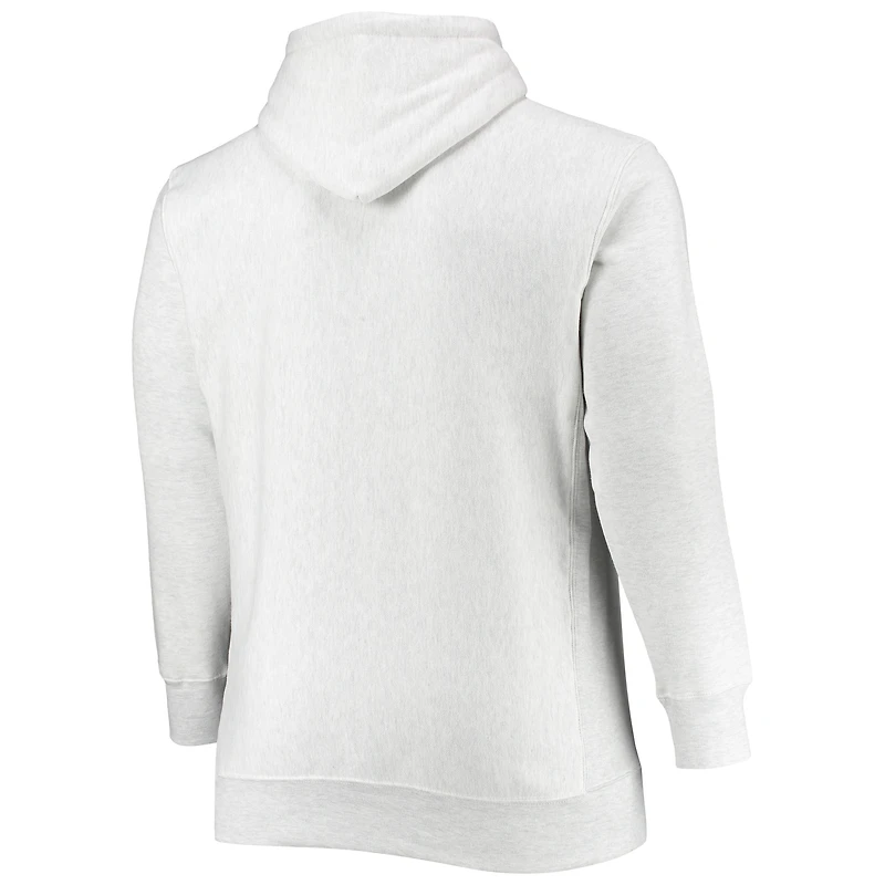 Sweat à capuche en polaire tissage inversé pour hommes Champion Heathered Grey Michigan State Spartans Big & Tall