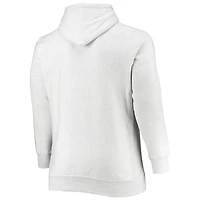 Sweat à capuche en polaire tissage inversé pour hommes Champion Heathered Grey Michigan State Spartans Big & Tall