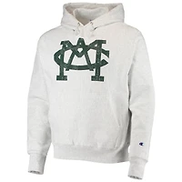 Chandail à capuchon tissage inversé Champion pour homme, gris chiné Michigan State Spartans Team Vault Logo