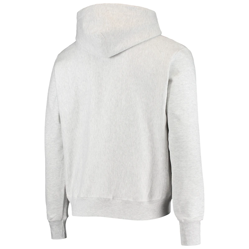 Men's Champion Heathered Gray Michigan State Spartans Team Vault Logo Reverse Weave Pullover Hoodie