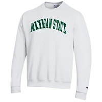 Sweat-shirt en polaire blanc Champion pour homme, Michigan State Spartans Basic Arch