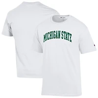 Men's Champion  White Michigan State Spartans Basic Arch T-Shirt