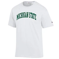 Men's Champion  White Michigan State Spartans Basic Arch T-Shirt
