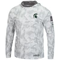 Haut à capuche manches longues Colosseum Arctic Camo Michigan State Spartans OHT pour hommes