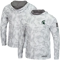 Haut à capuche manches longues Colosseum Arctic Camo Michigan State Spartans OHT pour hommes
