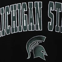 Sweat-shirt à col rond avec logo et arc des Spartans de l'État du Michigan, Colosseum, noir pour hommes