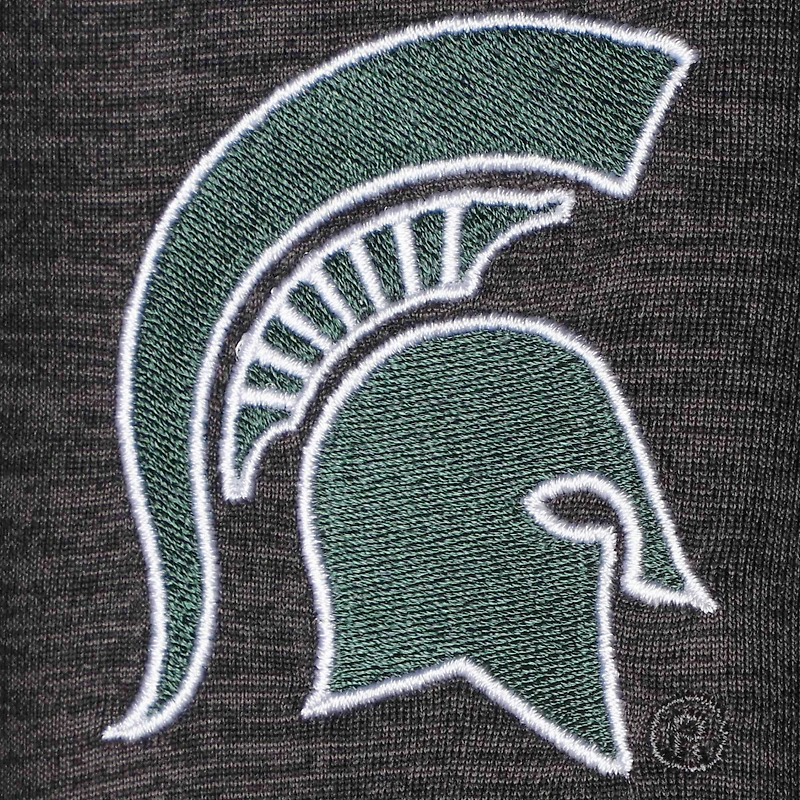 Men's Colosseum Black Michigan State Spartans Big & Tall Down Swing Polo