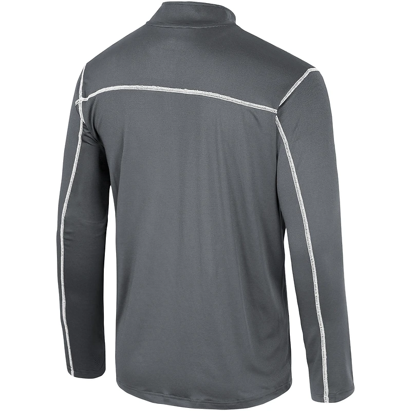 Coupe-vent Colosseum noir Michigan State Spartans Cameron pour hommes avec quart de zip