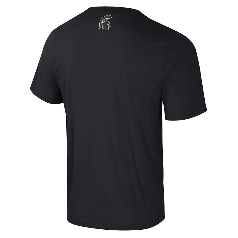 Men's Colosseum Black Michigan State Spartans Color Pop Active Blend T-Shirt