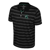 Men's Colosseum  Black Michigan State Spartans Milk Steak Polo