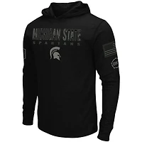 T-shirt à manches longues Colosseum pour homme Michigan State Spartans OHT Military Appreciation Hoodie