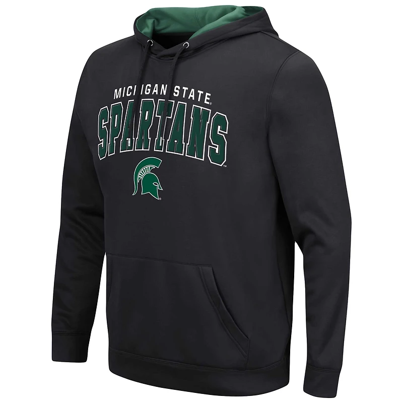 Pull à capuche Colosseum noir Michigan State Spartans Resistance pour hommes
