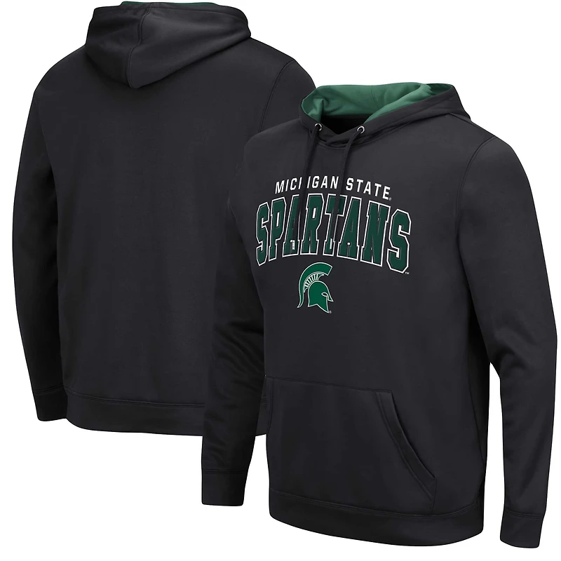 Pull à capuche Colosseum noir Michigan State Spartans Resistance pour hommes