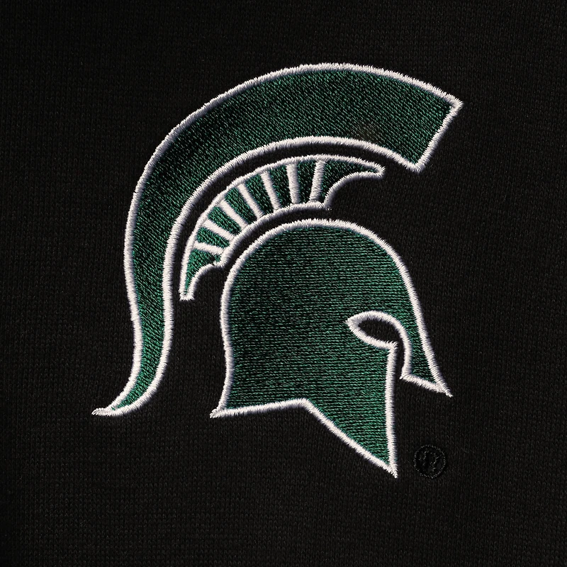 Veste noire à quart de zip avec logo Colosseum Michigan State Spartans Tortugas pour hommes