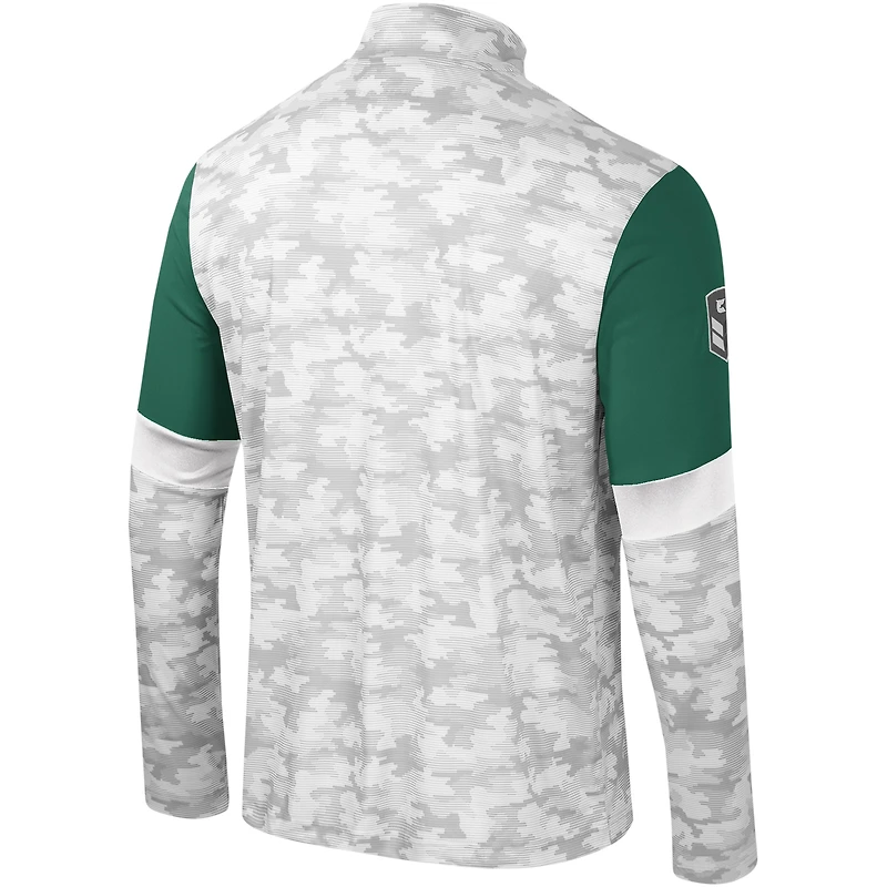 Men's Colosseum  Camo Michigan State Spartans OHT Military Appreciation Tomahawk Quarter-Zip Windshirt