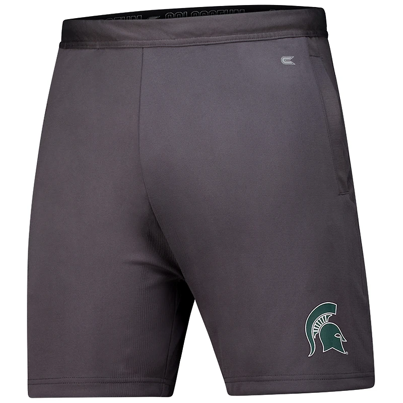 Men's Colosseum Charcoal Michigan State Spartans Forget Shorts