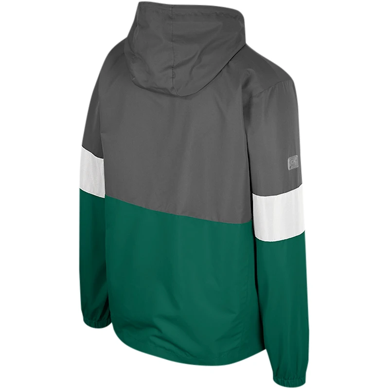 Veste entièrement zippée Colosseum Charcoal Michigan State Spartans Miles pour hommes