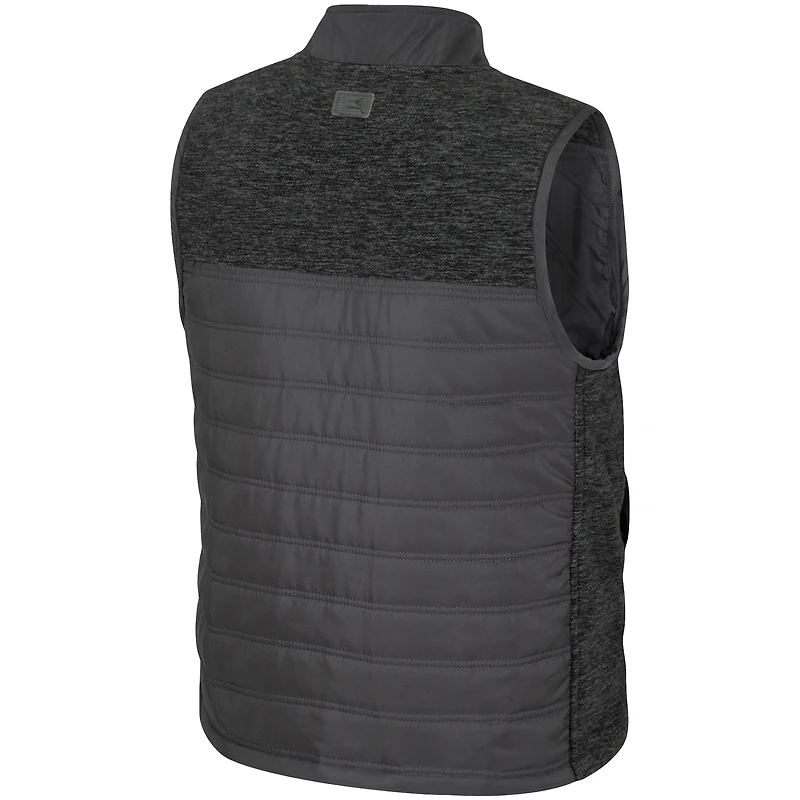 Men's Colosseum Charcoal Michigan State Spartans Nightman Full-Zip Puffer Vest
