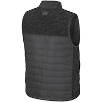 Men's Colosseum Charcoal Michigan State Spartans Nightman Full-Zip Puffer Vest