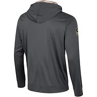 Men's Colosseum Charcoal Michigan State Spartans OHT Military Appreciation Long Sleeve Hoodie T-Shirt