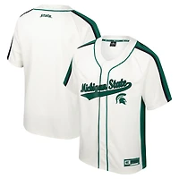 Maillot de baseball boutonné Ruth des Michigan State Spartans Colosseum crème pour hommes