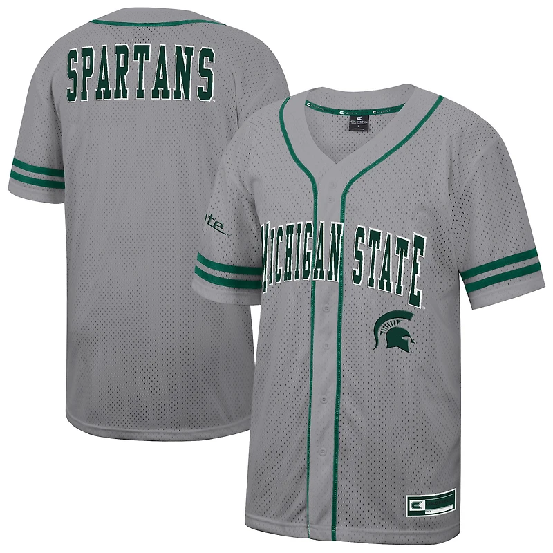 Maillot de baseball Free Spirited pour homme, vert Colosseum, Michigan State Spartans