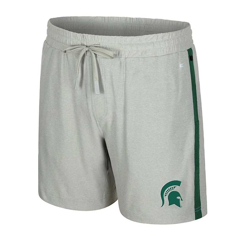 Short Mac gris Colosseum pour homme des Spartans de l'État du Michigan