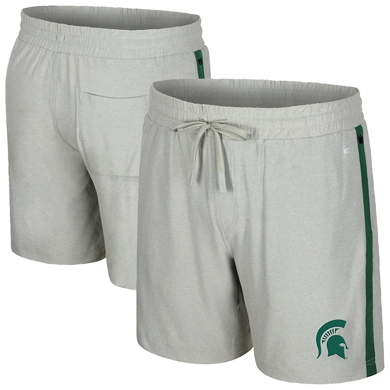 Short Mac gris Colosseum pour homme des Spartans de l'État du Michigan