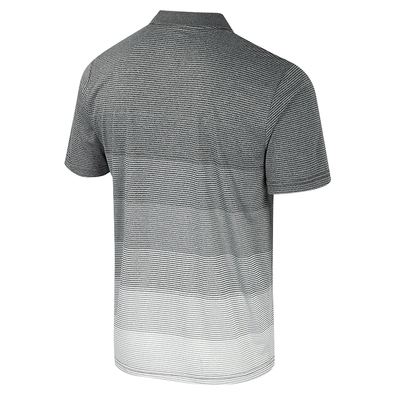 Men's Colosseum Gray Michigan State Spartans Striped Mesh Polo