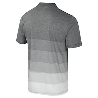 Men's Colosseum Gray Michigan State Spartans Striped Mesh Polo